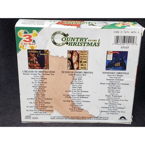 Country Christmas Music Volume 2 Box Set 3 CD's | Reba McEntire Jimmy Buffett - Picture 3 of 6